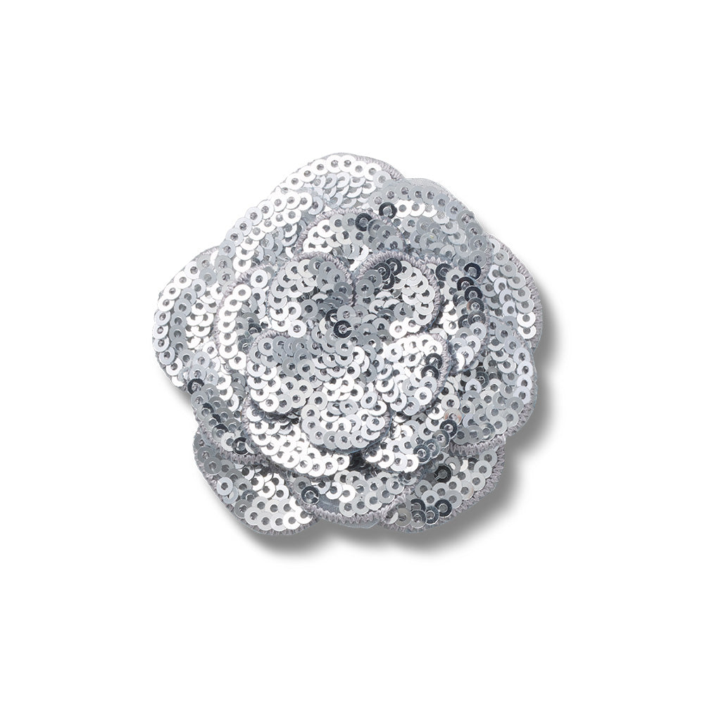 Jibbitz™ Silver Sequin Flower