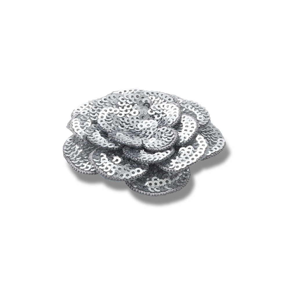 Jibbitz™ Silver Sequin Flower