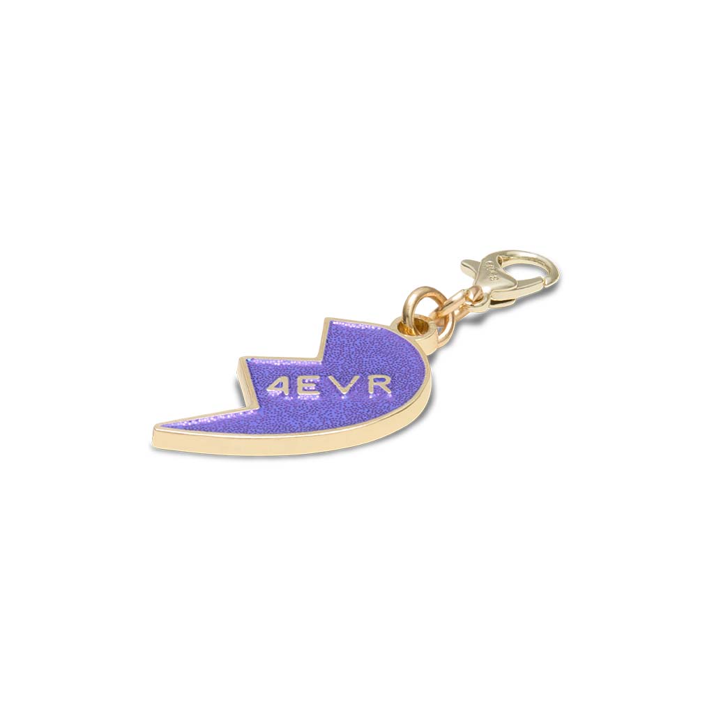 Jibbitz™ Purple Glitter BFF Charm Right