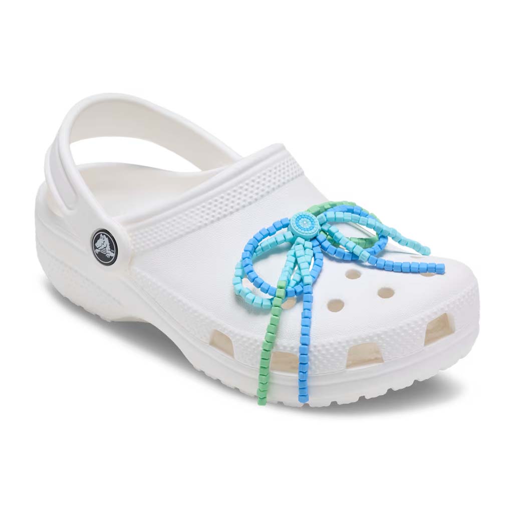 Jibbitz™ Blue and Green Beaded Bow