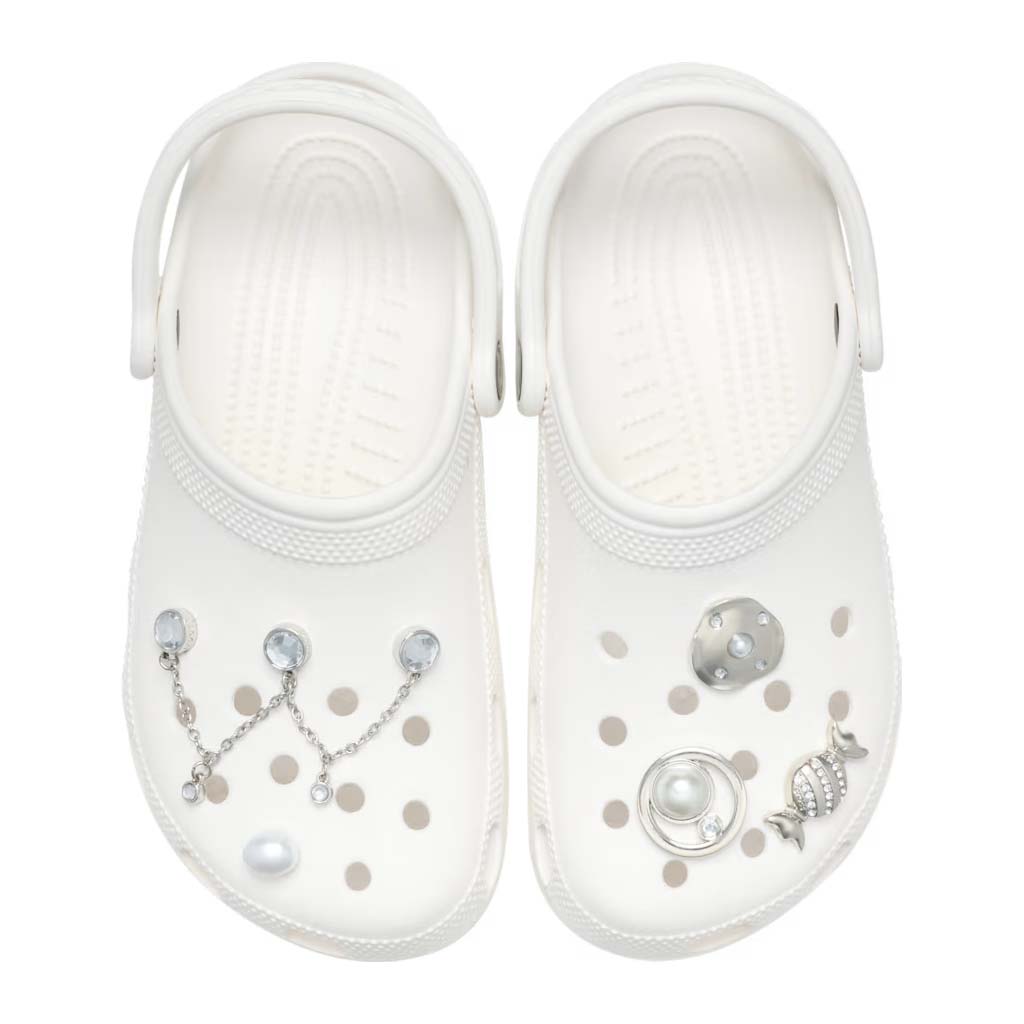 Jibbitz™ Silver and Pearl 5 Pack