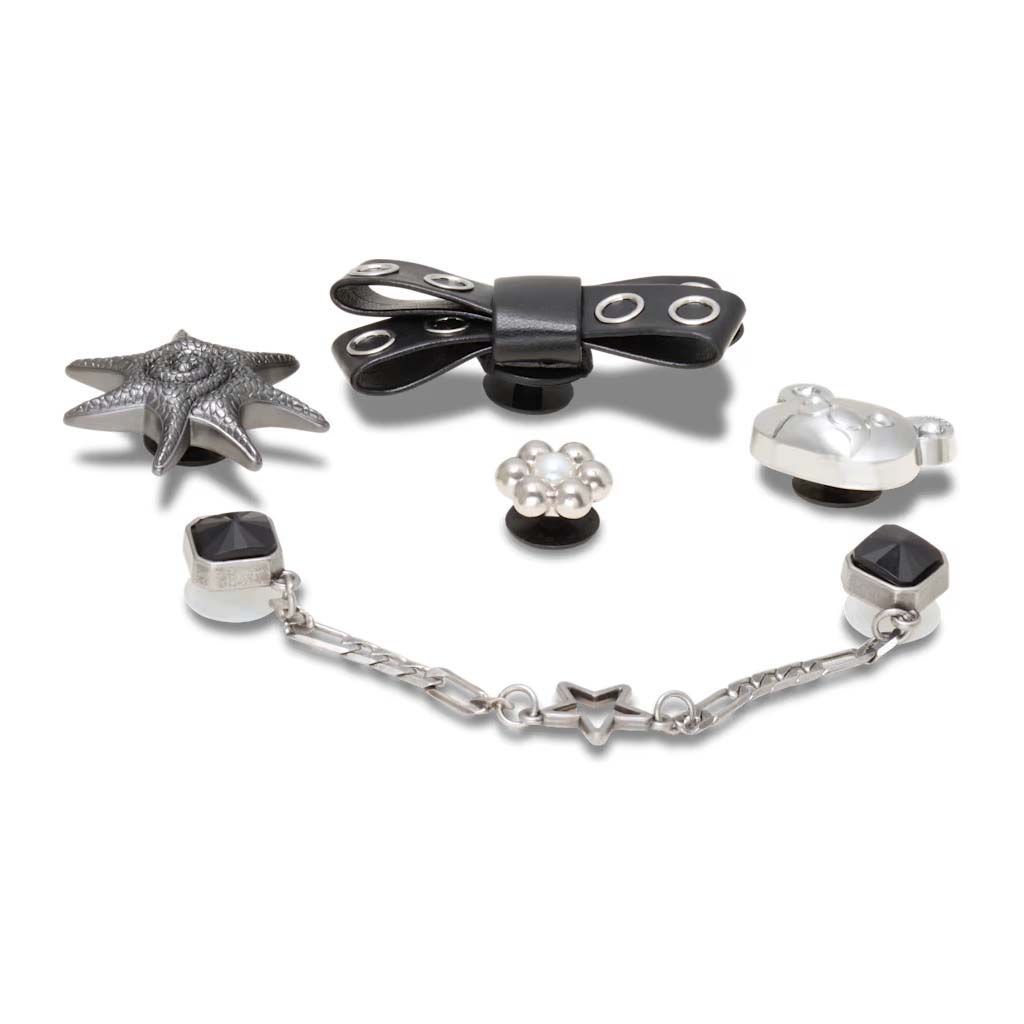 Jibbitz™ Silver Cutie Punk 5 Pack