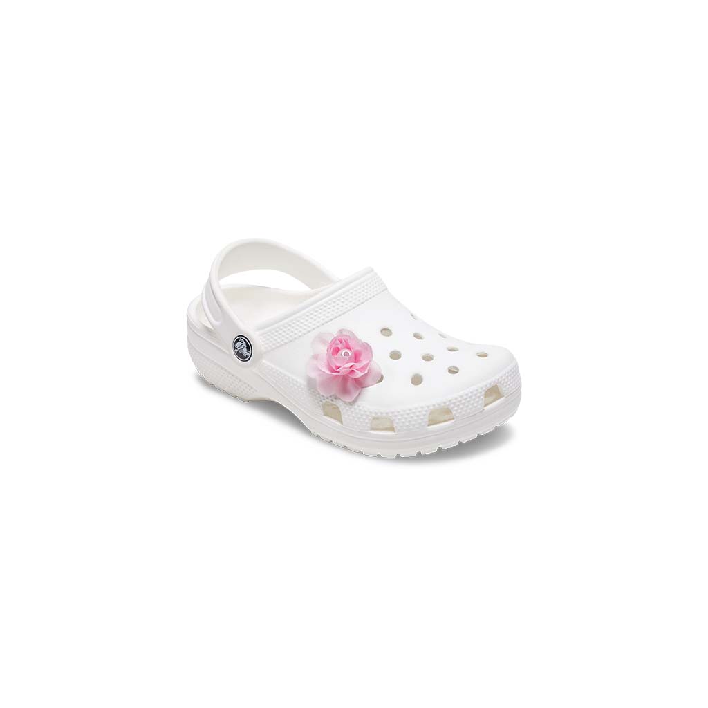 Jibbitz™ Pink Fabric Flower With Pearl