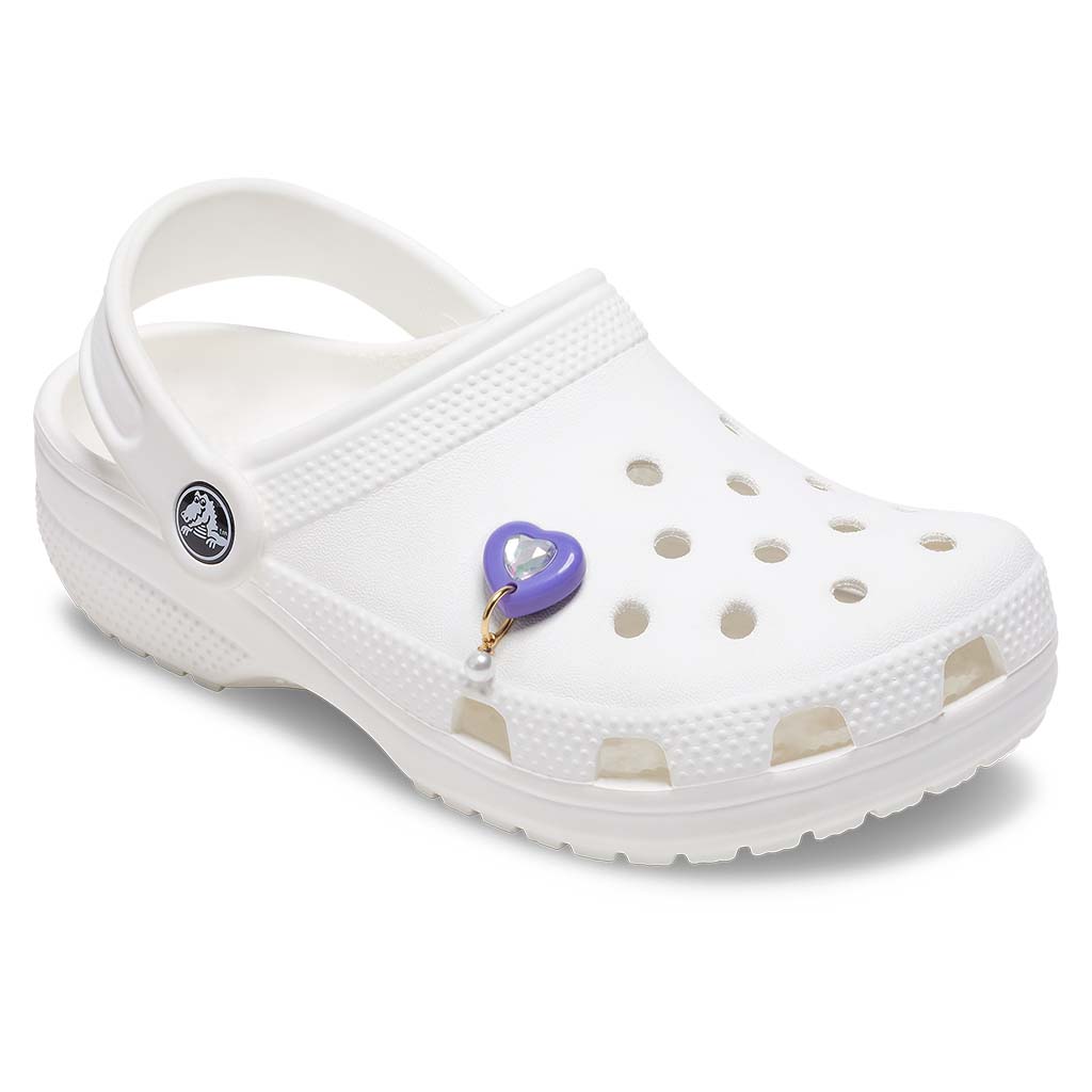 Jibbitz™ Purple Heart With Pearl