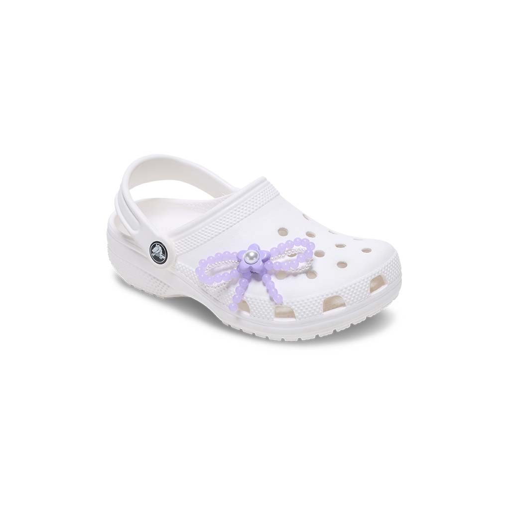 Jibbitz™ Purple Meta Pearl Bown