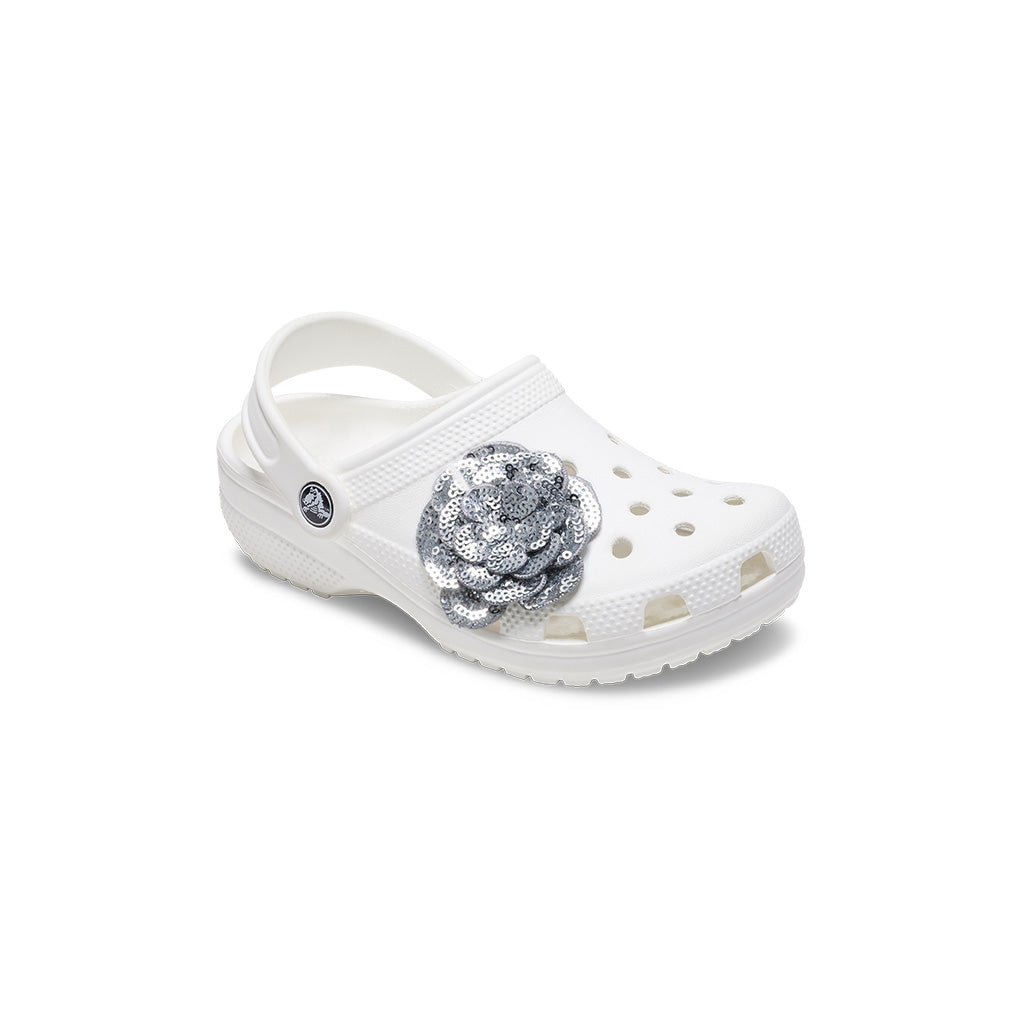 Jibbitz™ Silver Sequin Flower