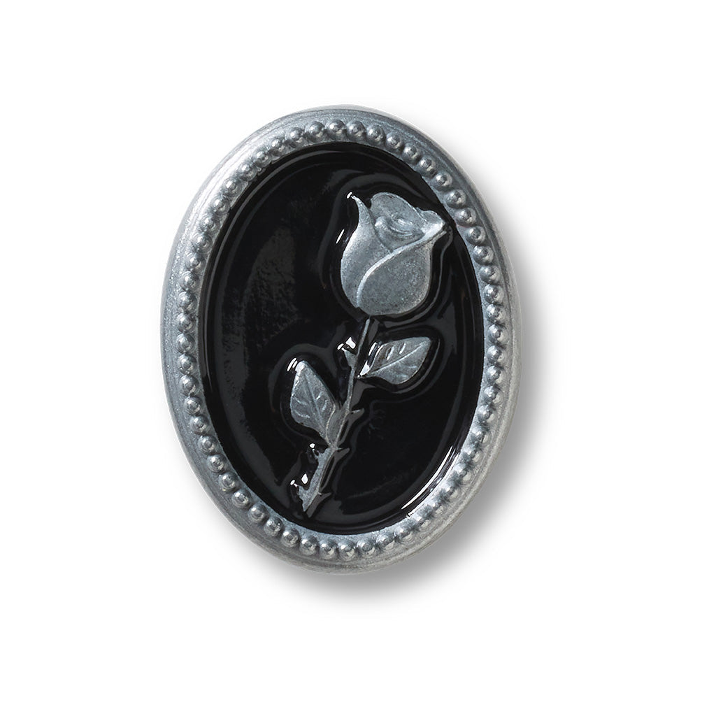 Jibbitz™ Silver Rose Emblem