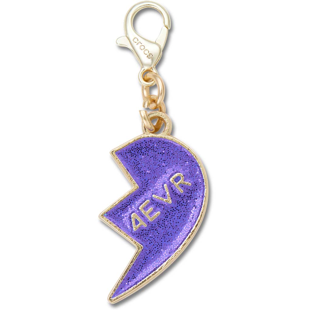 Jibbitz™ Purple Glitter BFF Charm Right