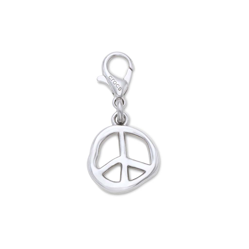 Jibbitz™ Silver Melted Peace Charm