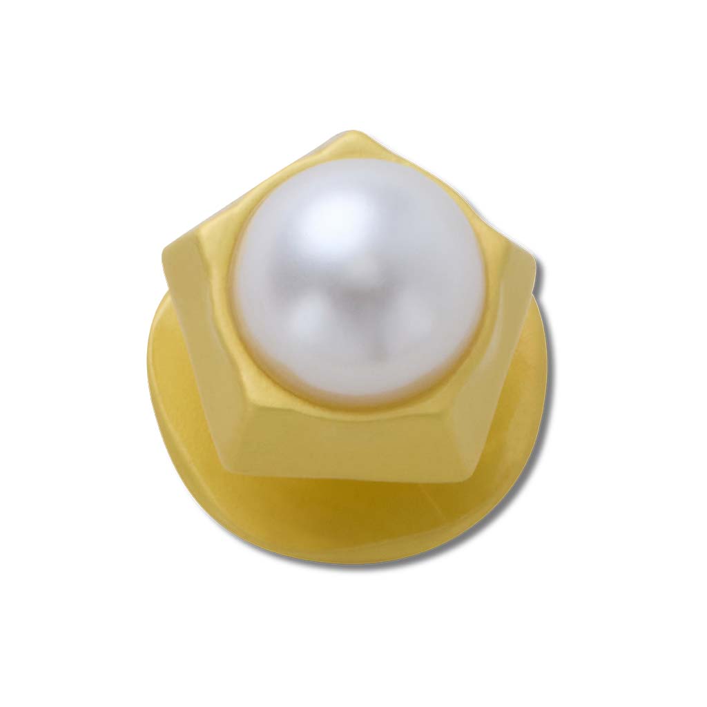 Jibbitz™ Gold Pentagon Pearl