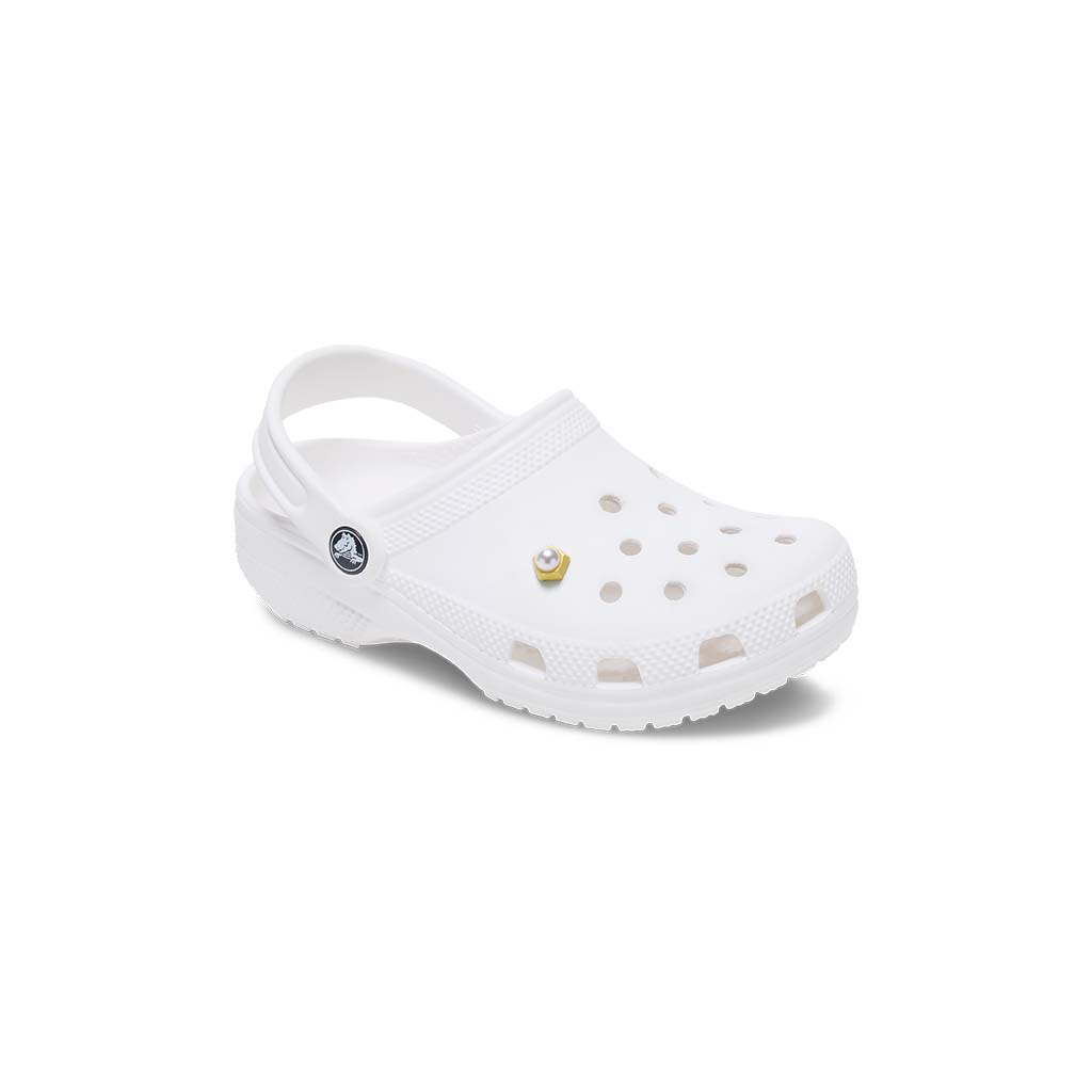 Jibbitz™ Gold Pentagon Pearl