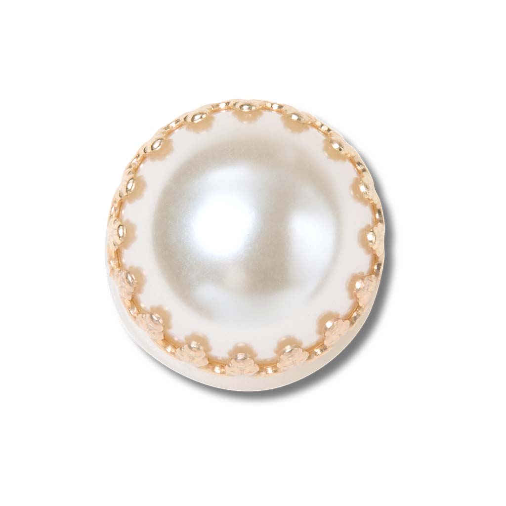 Jibbitz™ Pearl with Gold Accents