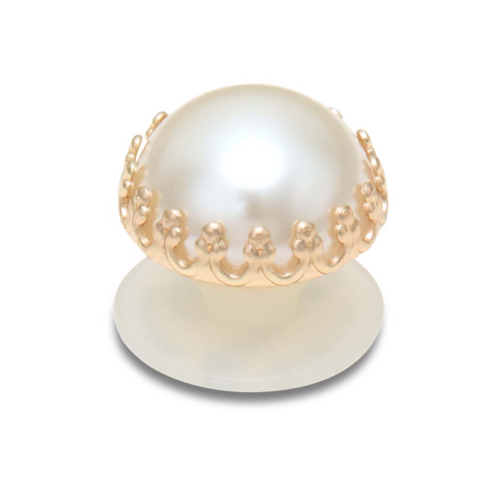 Jibbitz™ Pearl with Gold Accents