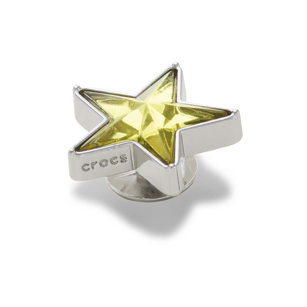Jibbitz™ Silver and Green SMT Gem Star