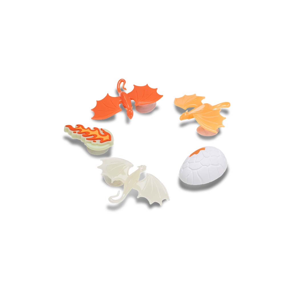 Jibbitz™ Glow In The Dark Dragon 5 Pack